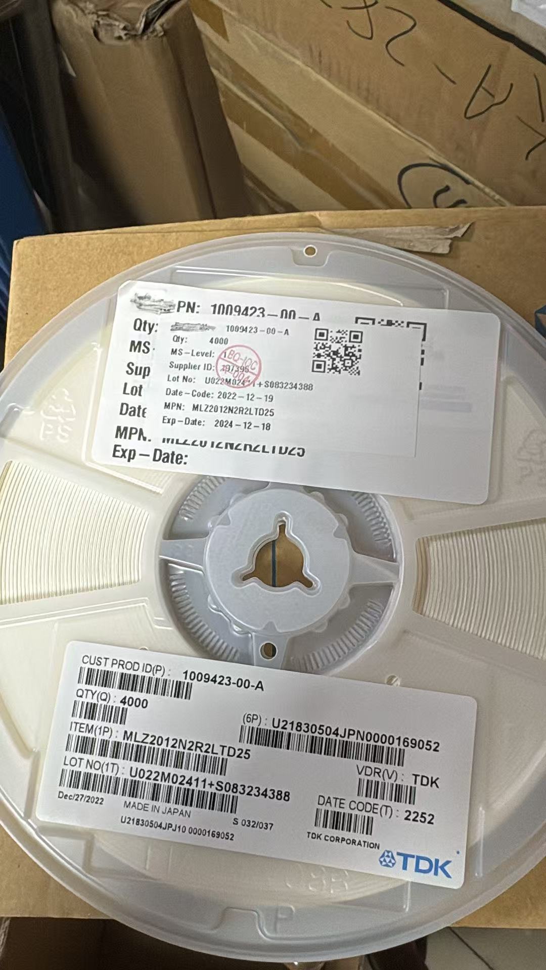 TDK MLZ2012N2R2LTD25 - product and label photo 45