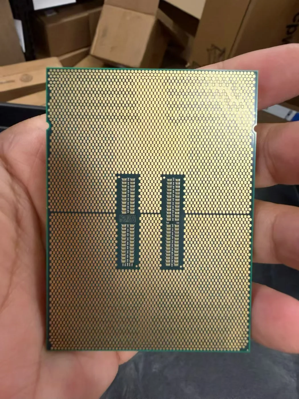Intel Xeon 6 6517P bottom contact real stock photo