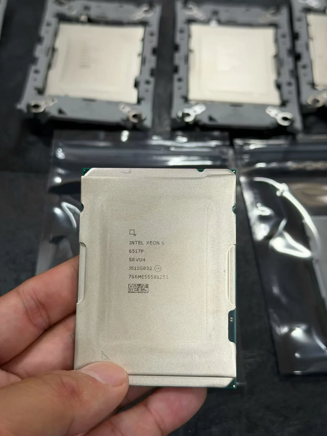 Intel Xeon 6 CPU real stock photo