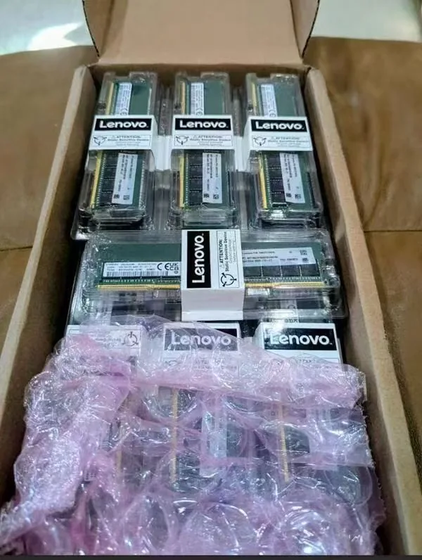 Lenovo server memory modules in original packaging