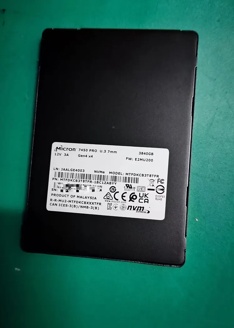 Micron 7450 PRO SSD real stock photo