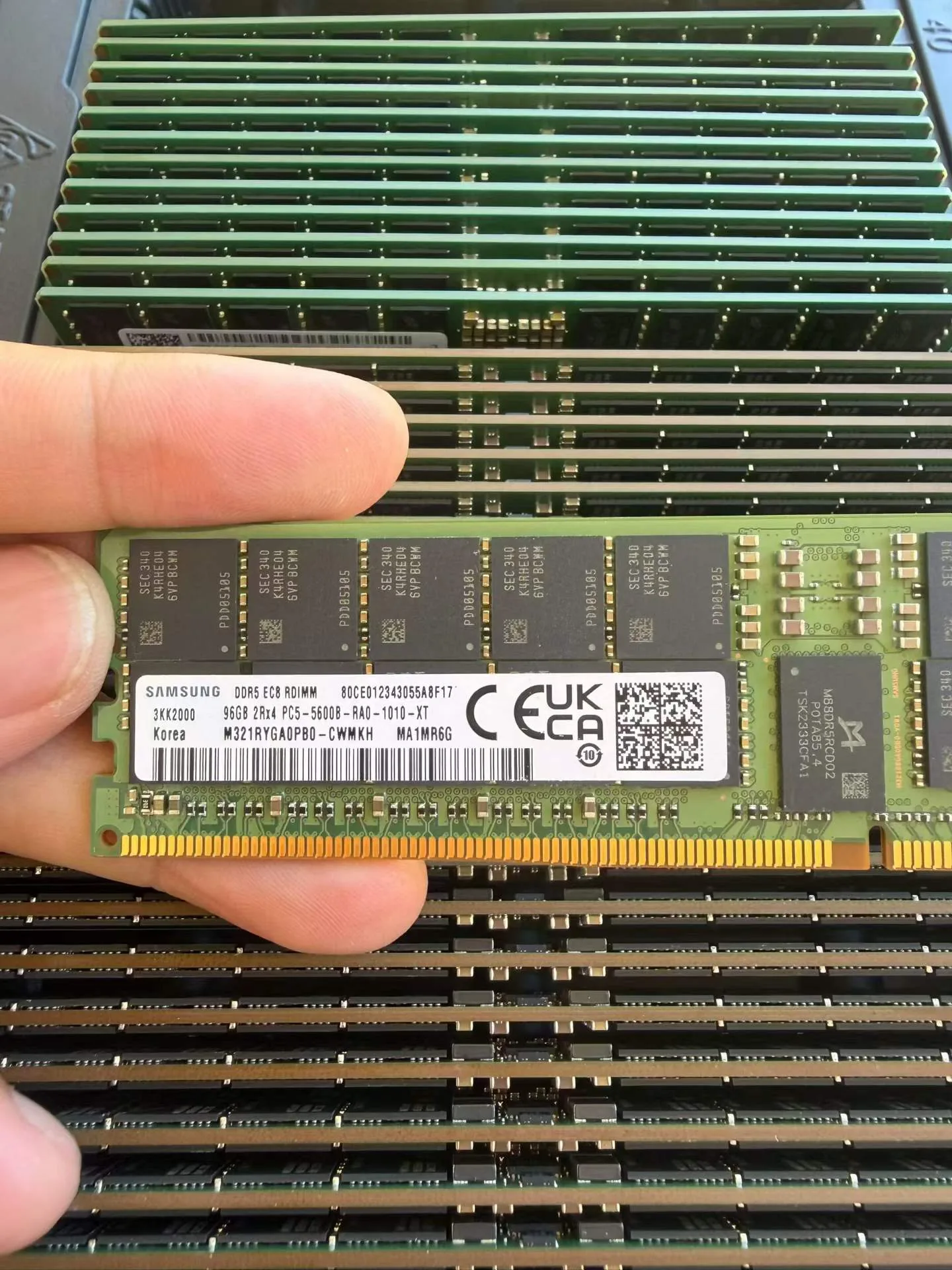 Samsung DDR5 96GB RDIMM stock photo