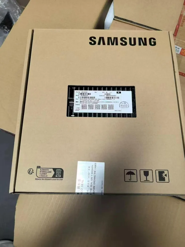 Samsung DDR5 RDIMM original carton for GalaxyIC RFQ and real stock verification