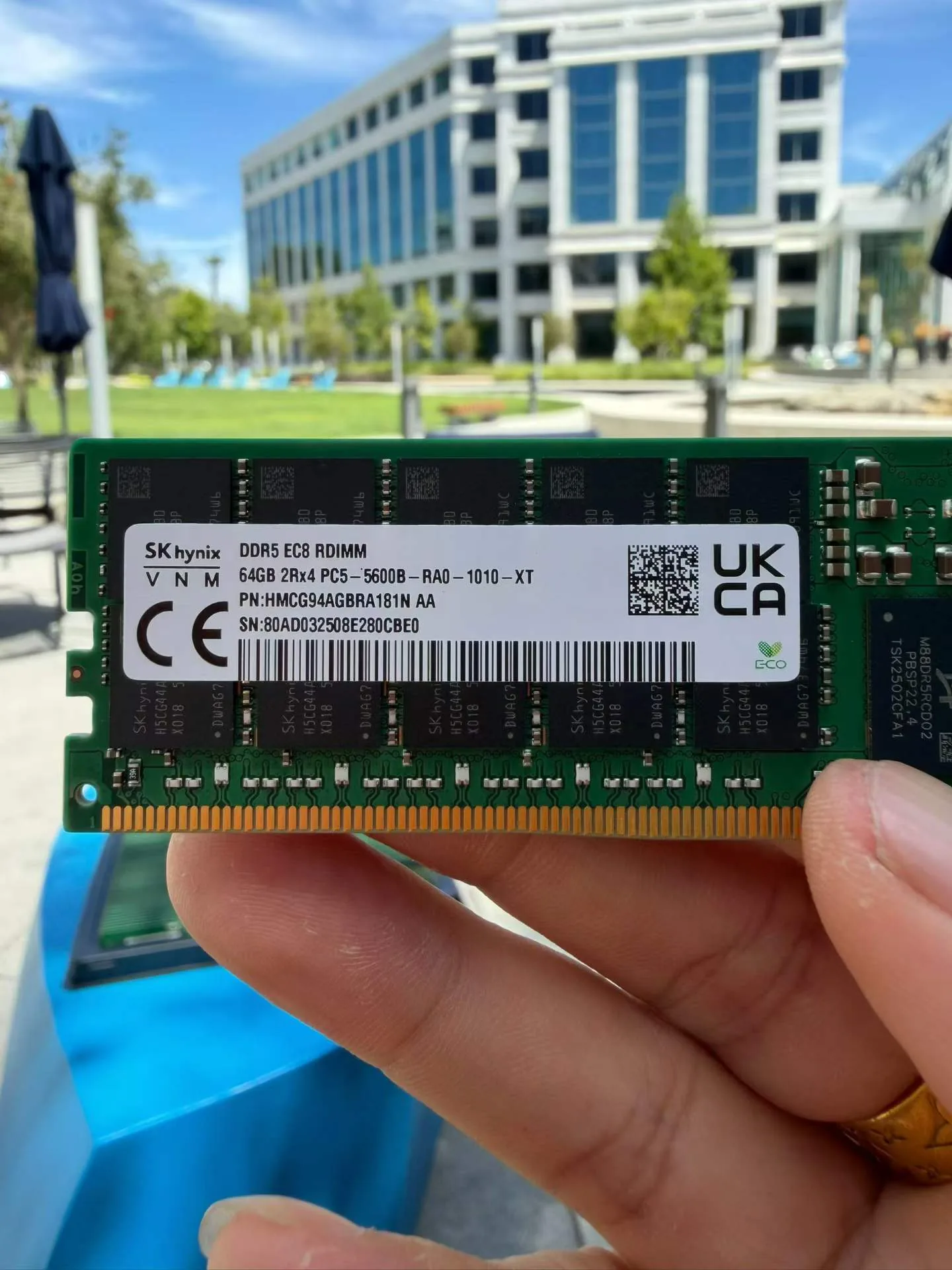 SK hynix DDR5 64GB RDIMM stock photo